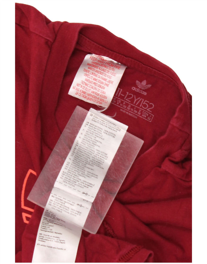 Camiseta ADIDAS Meninos Graphic 11-12 Anos Marrom Algodão