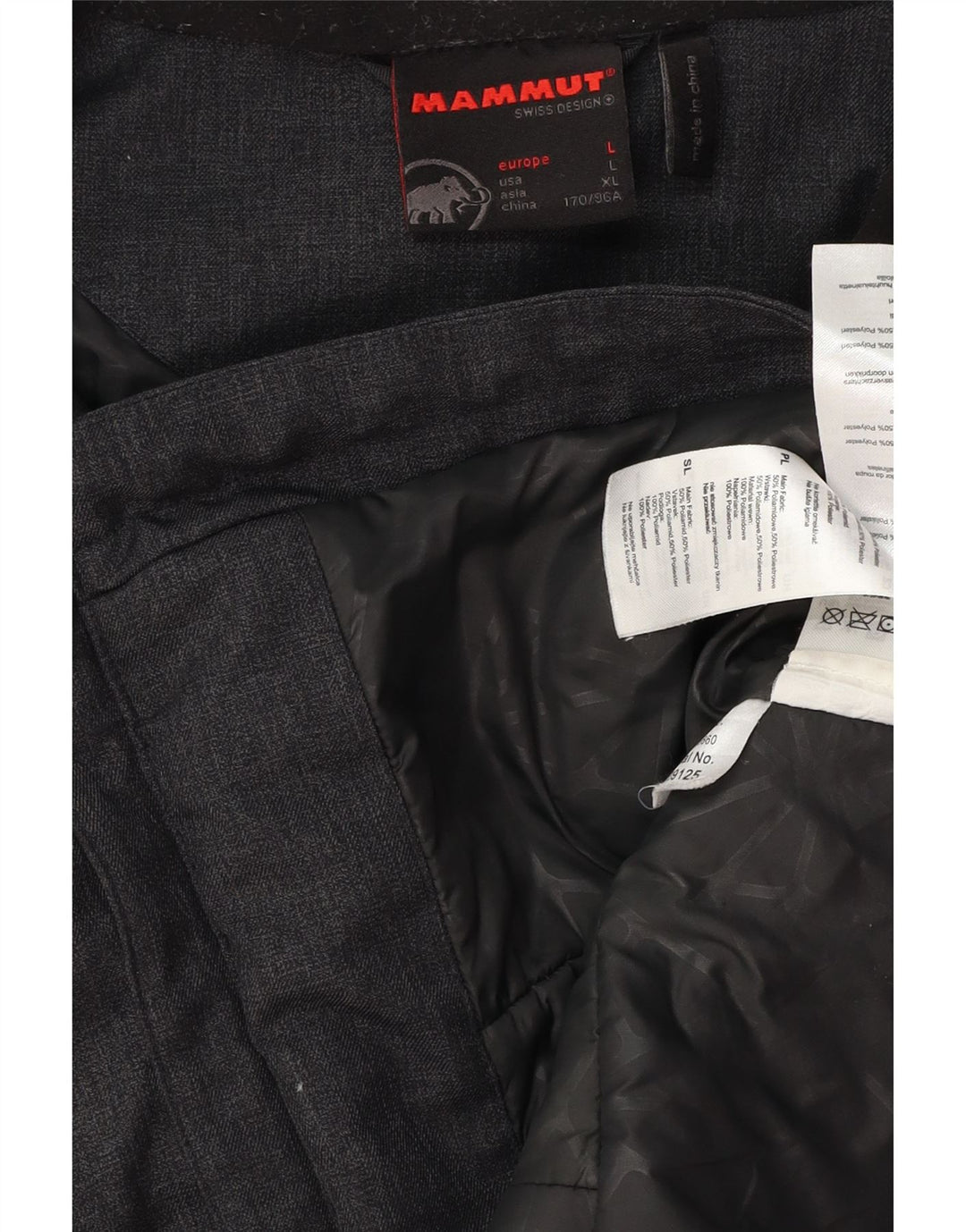 Casaco corta-vento feminino com capuz MAMMUT UK 16 poliéster cinza grande