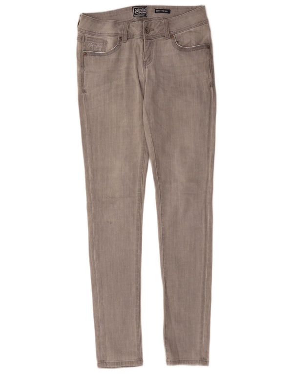 Jeans super skinny feminino Superdry W29 L32 algodão cinza