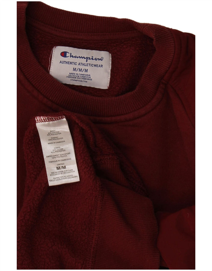 Champion moletom gráfico masculino jumper médio algodão Borgonha