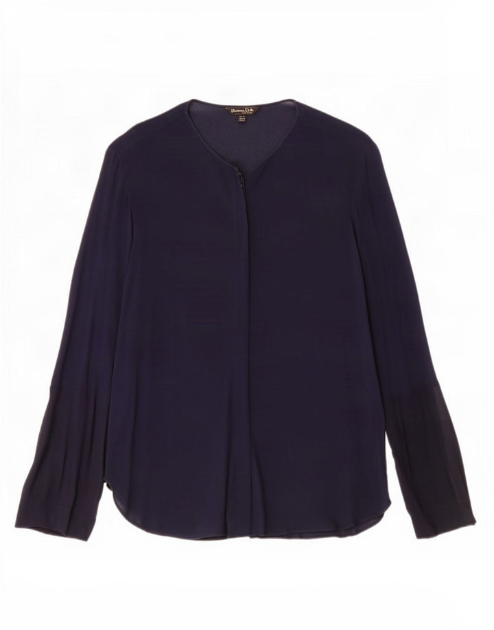 Blusa feminina Massimo Dutti EU 40 médio azul marinho viscose