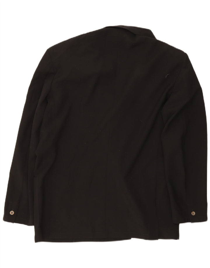 Jaqueta blazer masculina Pal Zileri com peito duplo IT 52 XL lã virgem preta