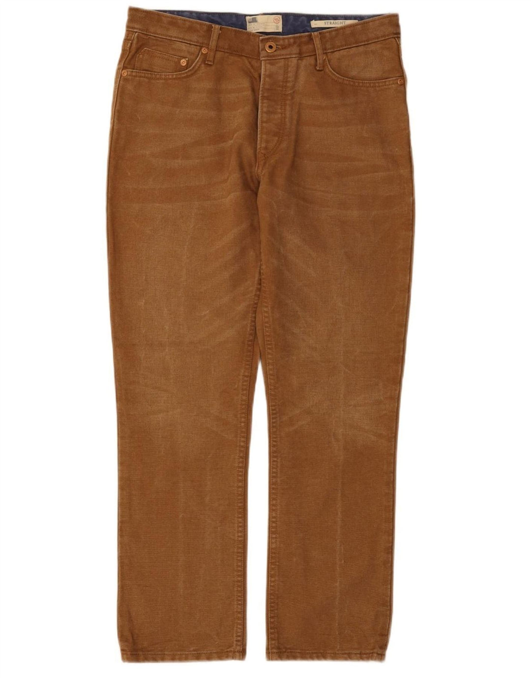 Jeans retos masculinos Marks & Spencer W32 L29 algodão marrom
