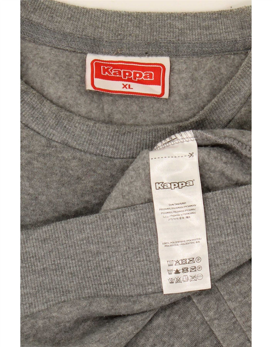 Kappa Mens Graphic Moletom Jumper XL Cinza Poliéster