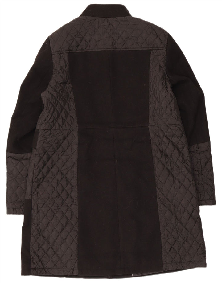 Sobretudo acolchoado feminino Marks & Spencer Reino Unido 16 grande poliéster preto