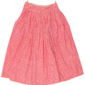 Saia larga feminina vintage W28 médio rosa floral