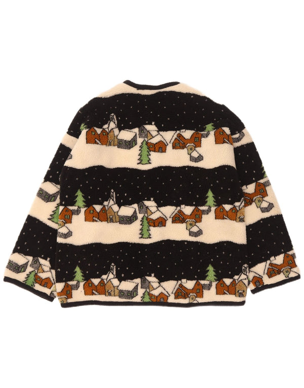 Jaqueta de lã feminina vintage com ajuste inovador Reino Unido 18 XL inverno multicolorido