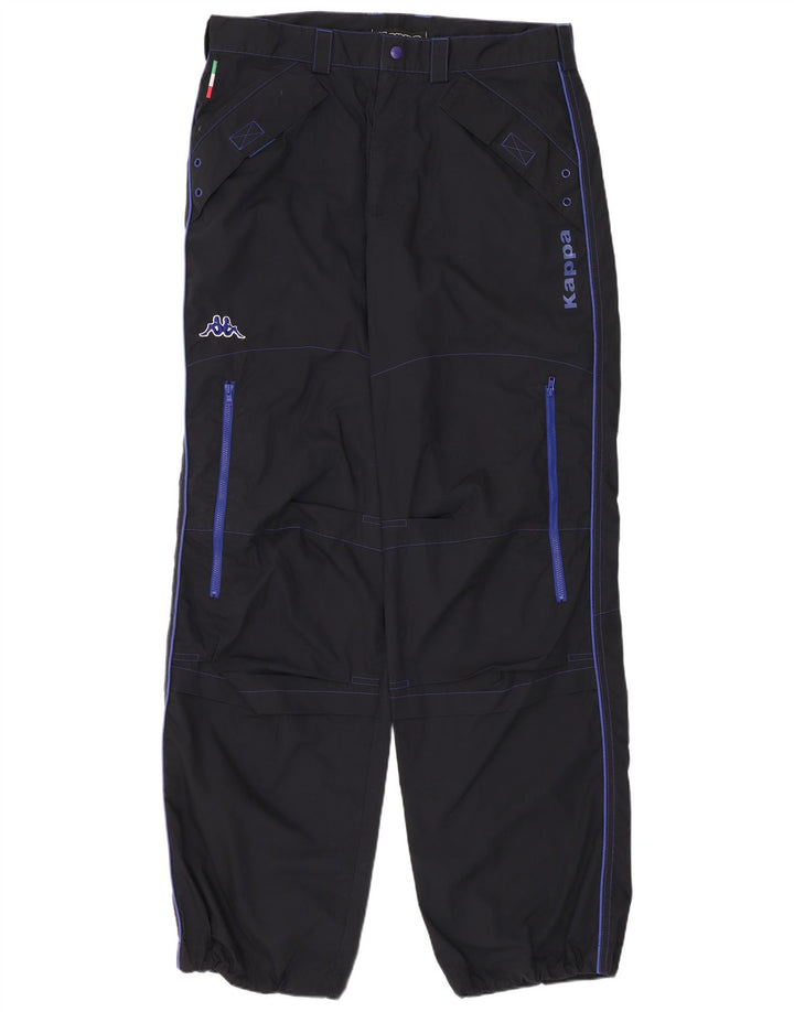 Kappa Mens Joggers Cargo Calças Grande W34 L32 Azul Marinho Poliéster