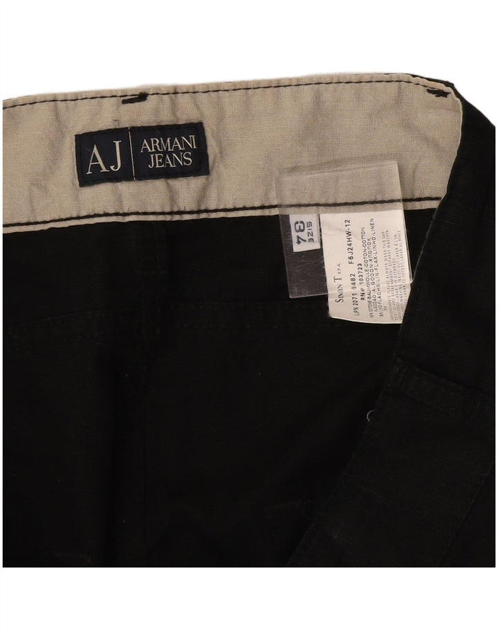 Calça masculina Armani Bootcut casual W34 L32 algodão preto