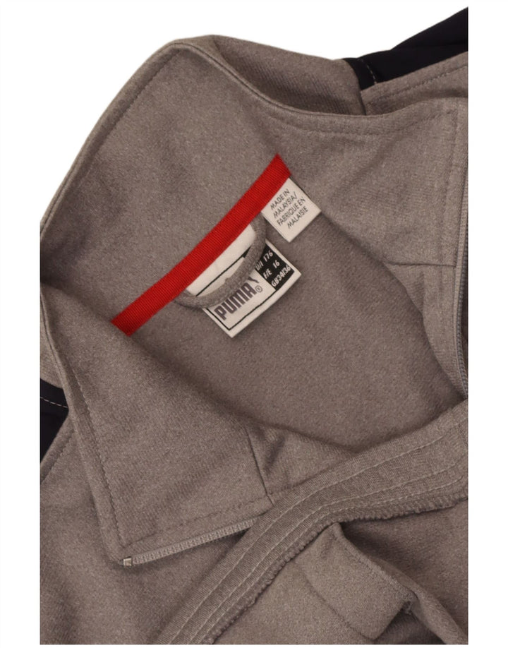 Jaqueta Puma Menino Treino Top 15-16 Anos Cinza Colorblock