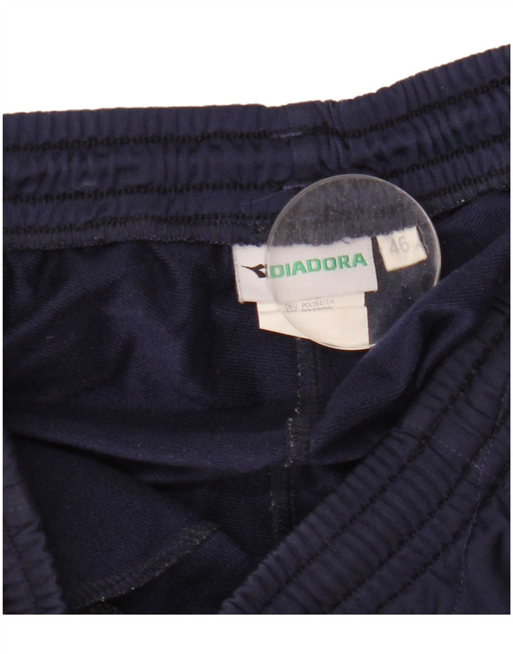 Calça de treino masculina Diadora IT 46 poliéster azul marinho pequeno