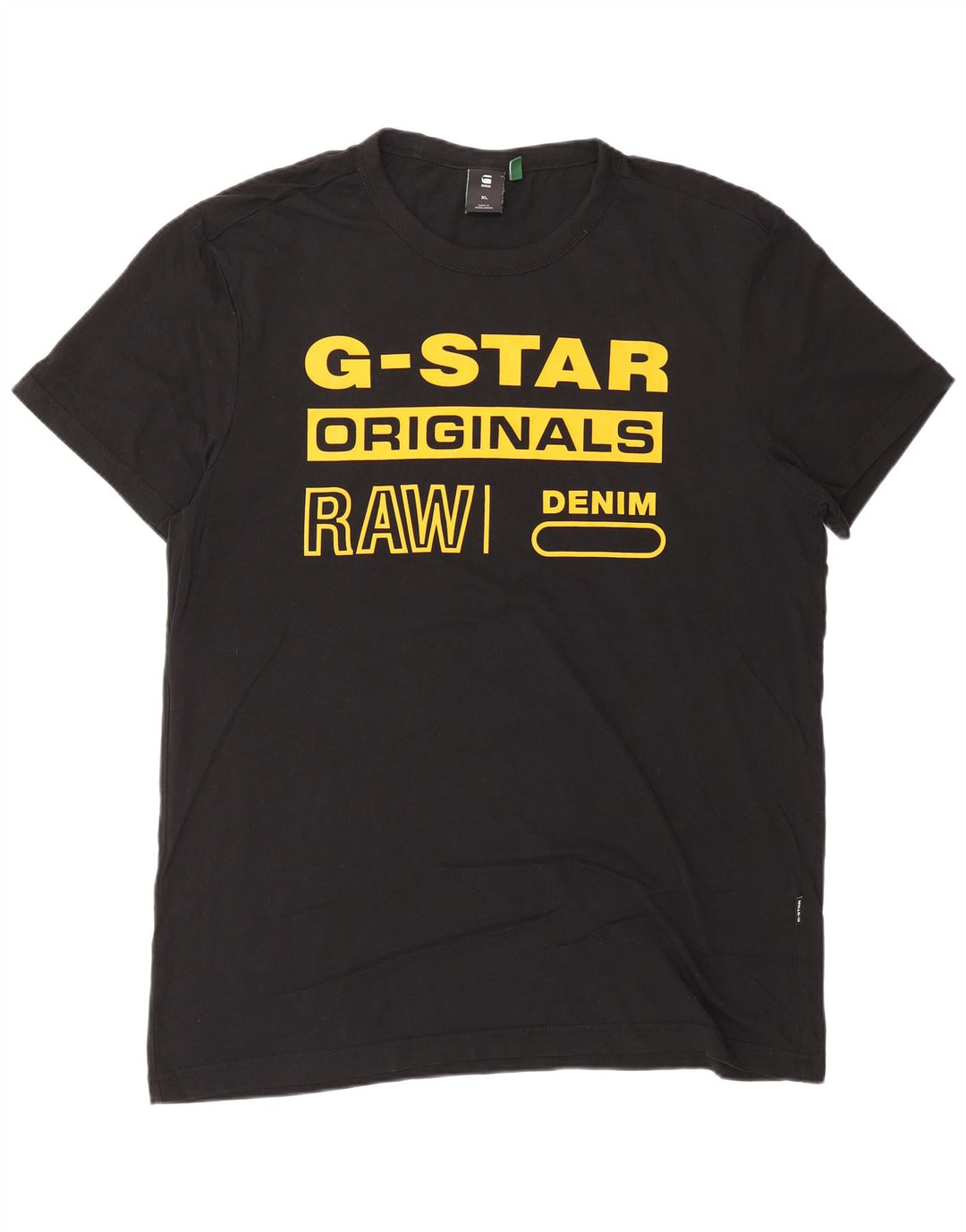Camiseta gráfica masculina G-STAR Top XL algodão preto