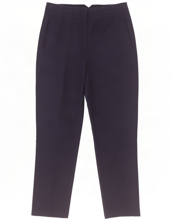 Calça feminina Zara cintura alta cônica grande W30 L27 azul marinho