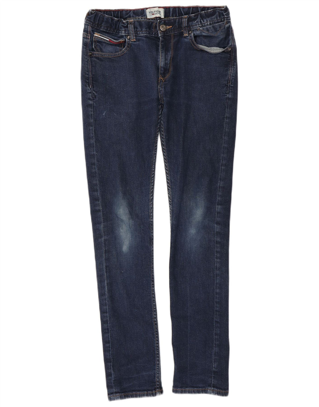 TOMMY HILFIGER Meninos Jeans Skinny 13-14 Anos W28 L29 Azul Algodão