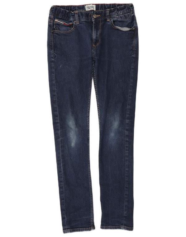 TOMMY HILFIGER Meninos Jeans Skinny 13-14 Anos W28 L29 Azul Algodão