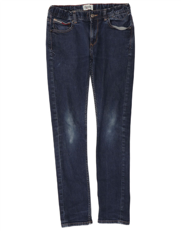 TOMMY HILFIGER Meninos Jeans Skinny 13-14 Anos W28 L29 Azul Algodão