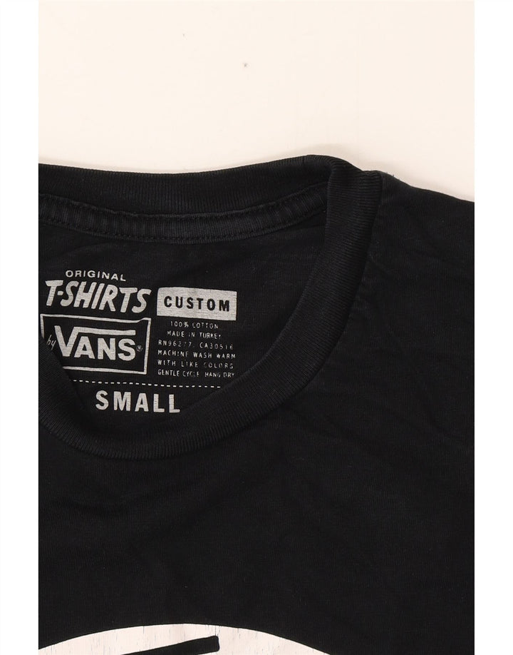 Camiseta masculina VANS Custom Fit Graphic Top Pequeno Algodão Preto