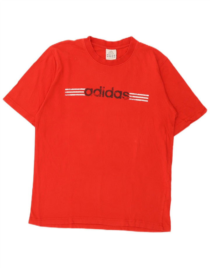 Adidas Mens Graphic T-Shirt Top Médio Algodão Vermelho