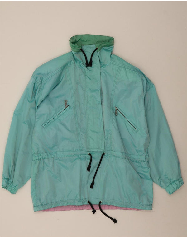 Pulôver feminino vintage jaqueta de chuva UK 20 2XL azul