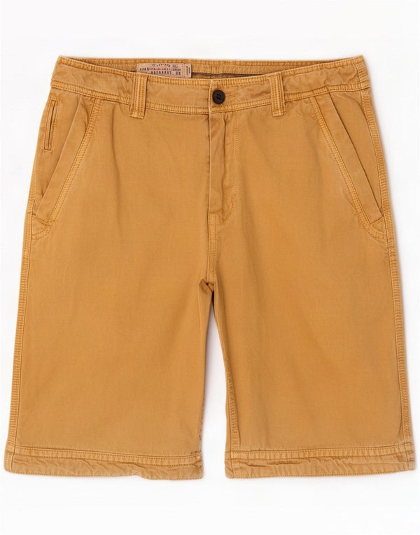 Fat Face Mens Chino Shorts Grande W34 Algodão Amarelo