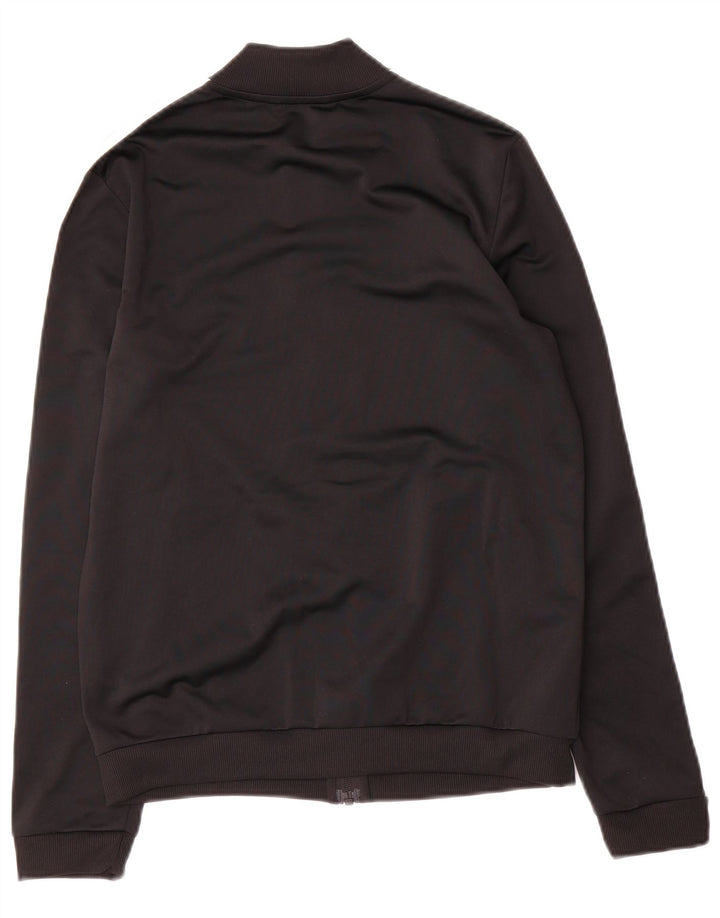 Adidas Womens Tracksuit Top Jacket UK 8/10 Pequeno Poliéster Preto
