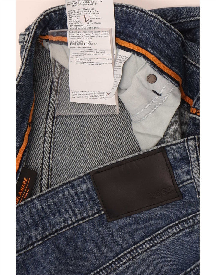 Hugo Boss Masculino Delaware Slim Jeans W38 L32 Azul Algodão
