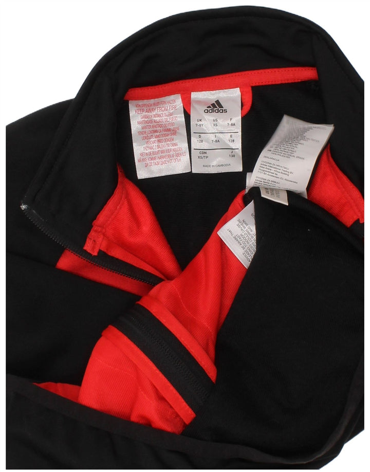 Jaqueta Adidas Meninos Treino Top 7-8 Anos Preto Colorblock Poliéster