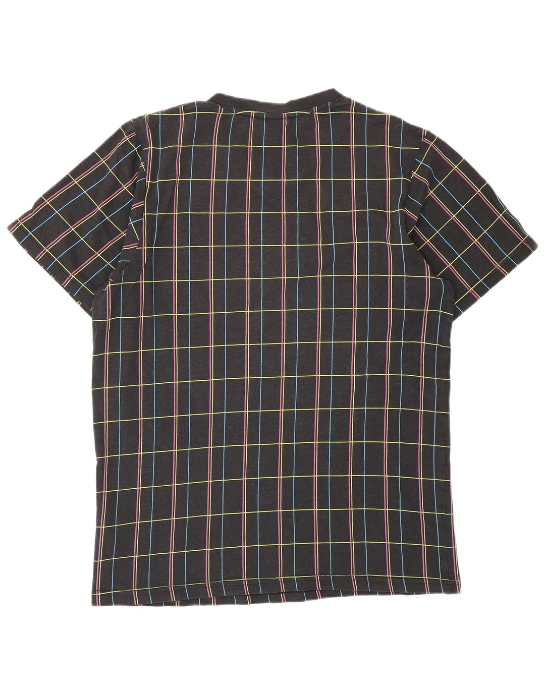 Camiseta masculina NIKE UK 39/40 médio preto xadrez algodão