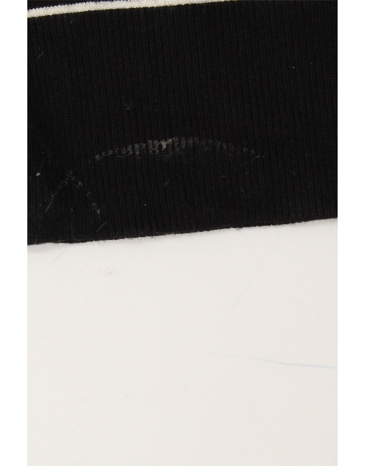 Vestido jumper feminino de manga comprida ZARA UK 18 XL preto listrado viscose