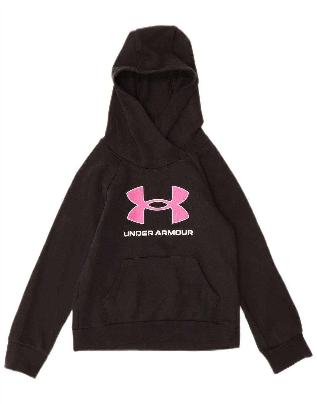 Suéter gráfico com capuz para meninas UNDER ARMOUR 7-8 anos pequeno algodão preto
