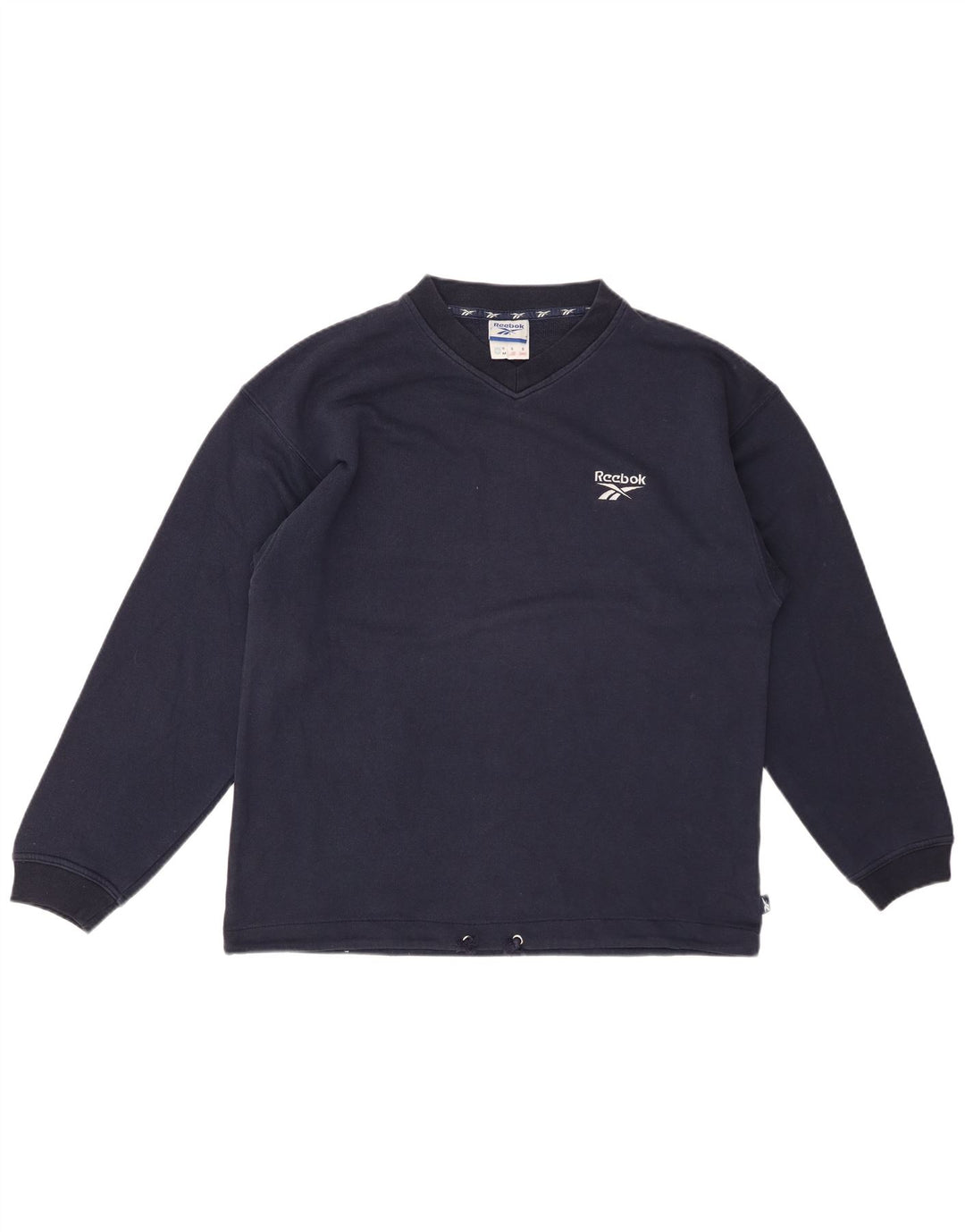 REEBOK moletom masculino jumper pequeno algodão azul marinho