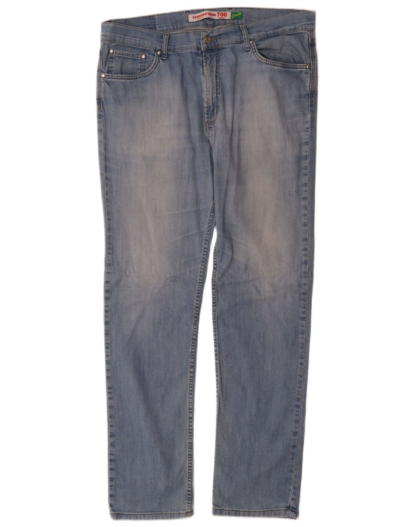 Carrera Mens Straight Jeans W40 L34 Azul Algodão