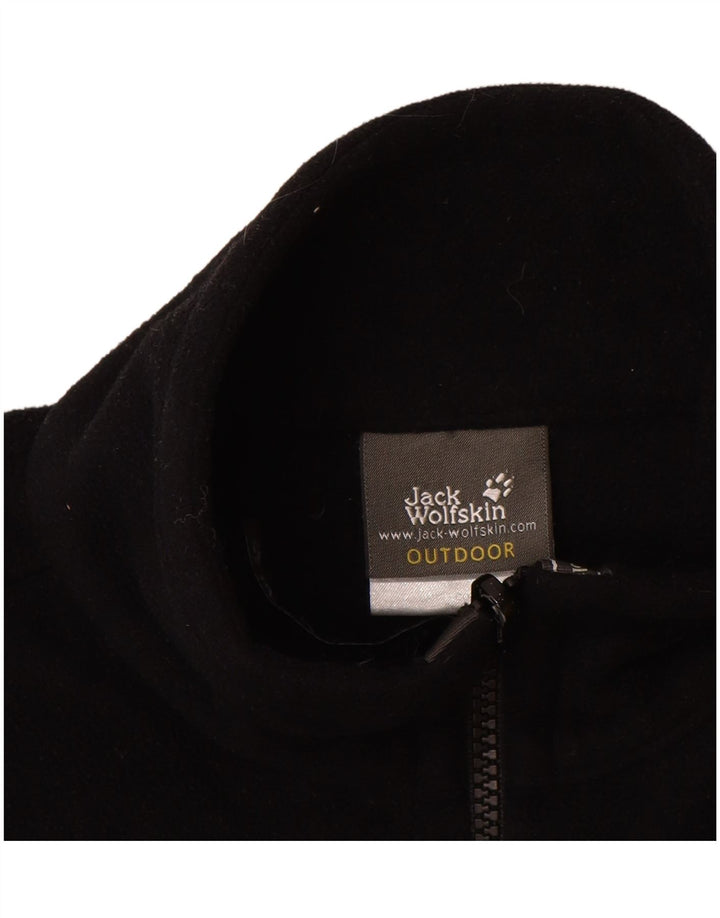 Jaqueta de lã masculina Jack Wolfskin Reino Unido 40/42 grande poliéster preto