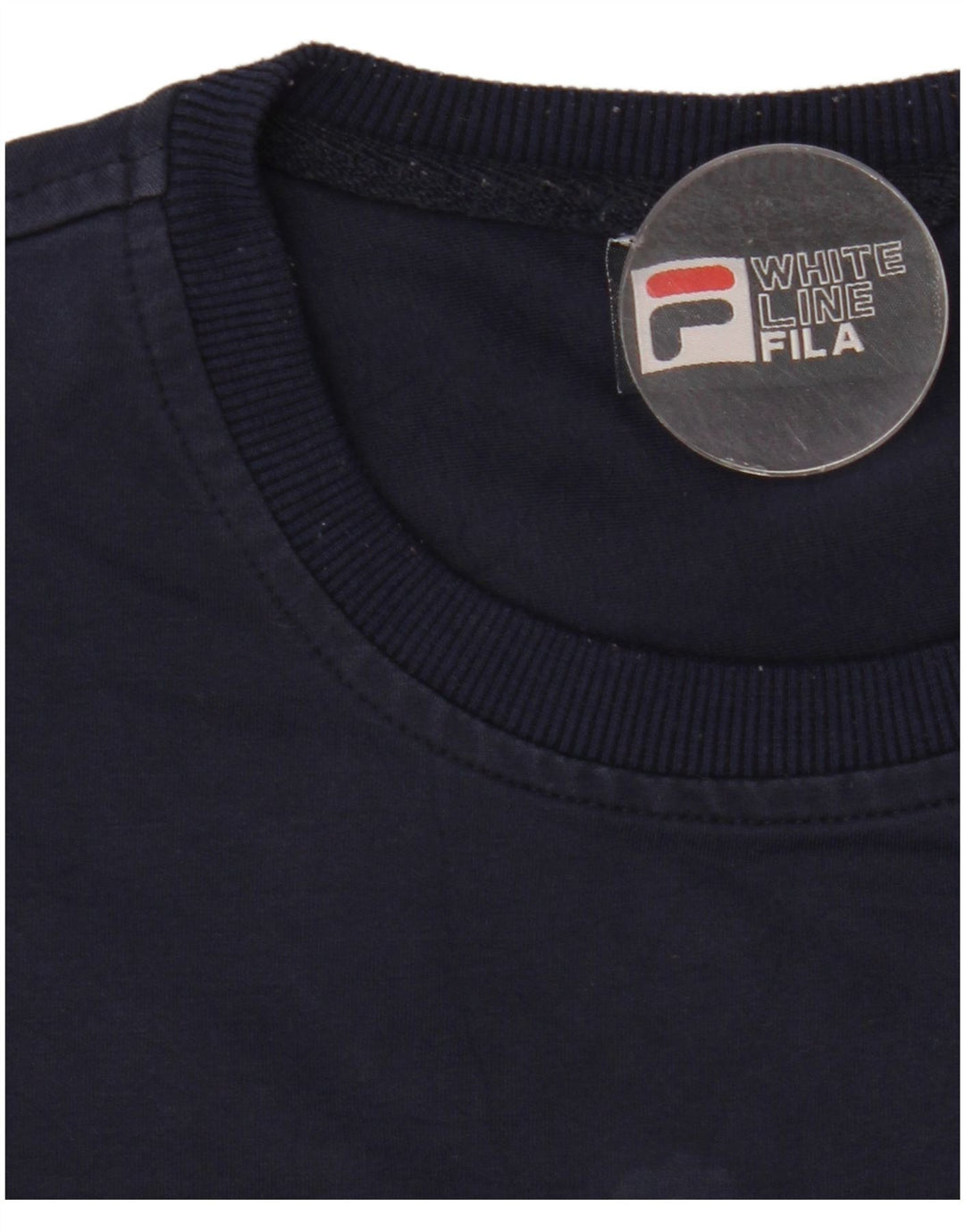 Fila moletom gráfico feminino jumper UK 16 grande azul marinho poliéster
