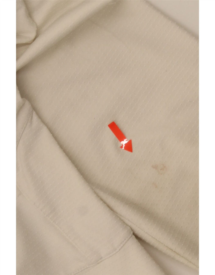 Nike Womens Crop Hooded Tracksuit Top Jacket UK 10/12 Médio Branco