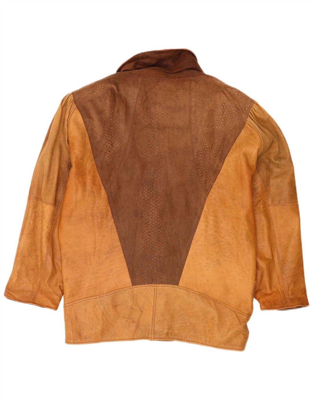 Jaqueta feminina vintage grande Reino Unido 16 grande estampa animal marrom