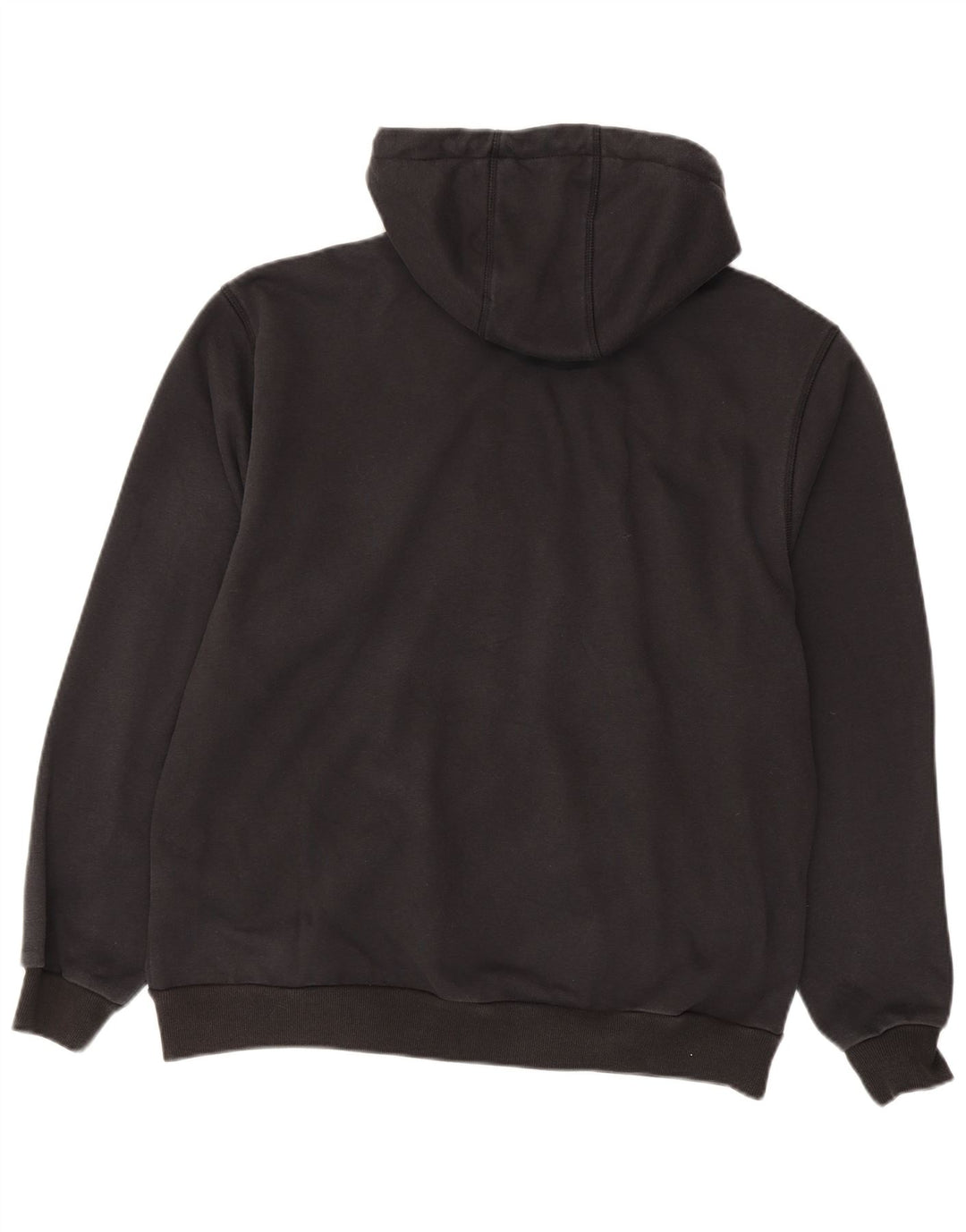 Suéter Carhartt masculino com capuz e zíper relaxado grande poliéster preto