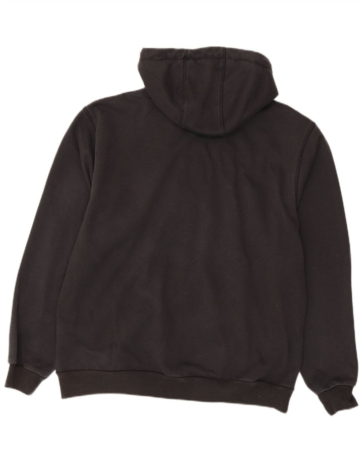 Suéter Carhartt masculino com capuz e zíper relaxado grande poliéster preto