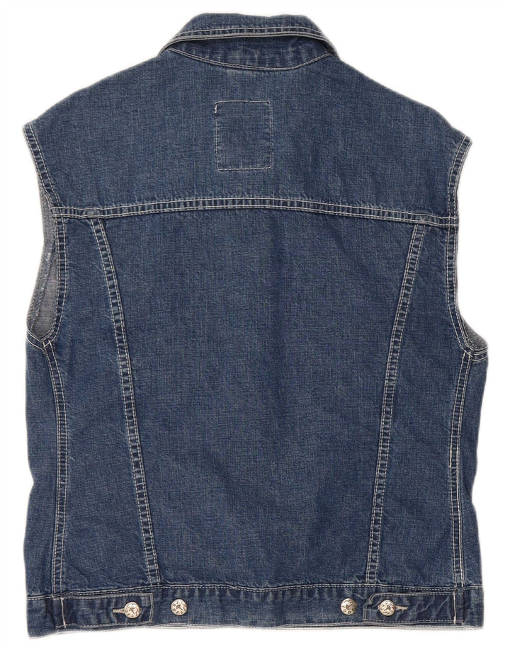 JOOP Womens Denim Gilet UK 20 2XL Algodão Azul