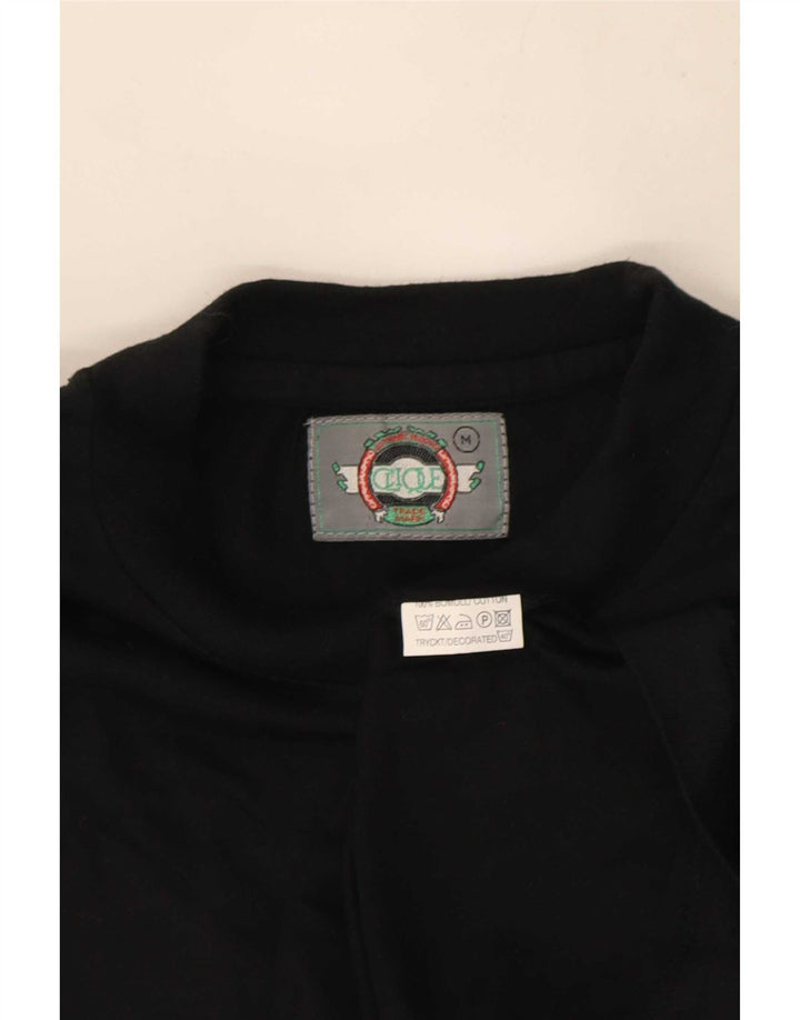 Camiseta gráfica masculina Ducati Top médio algodão preto