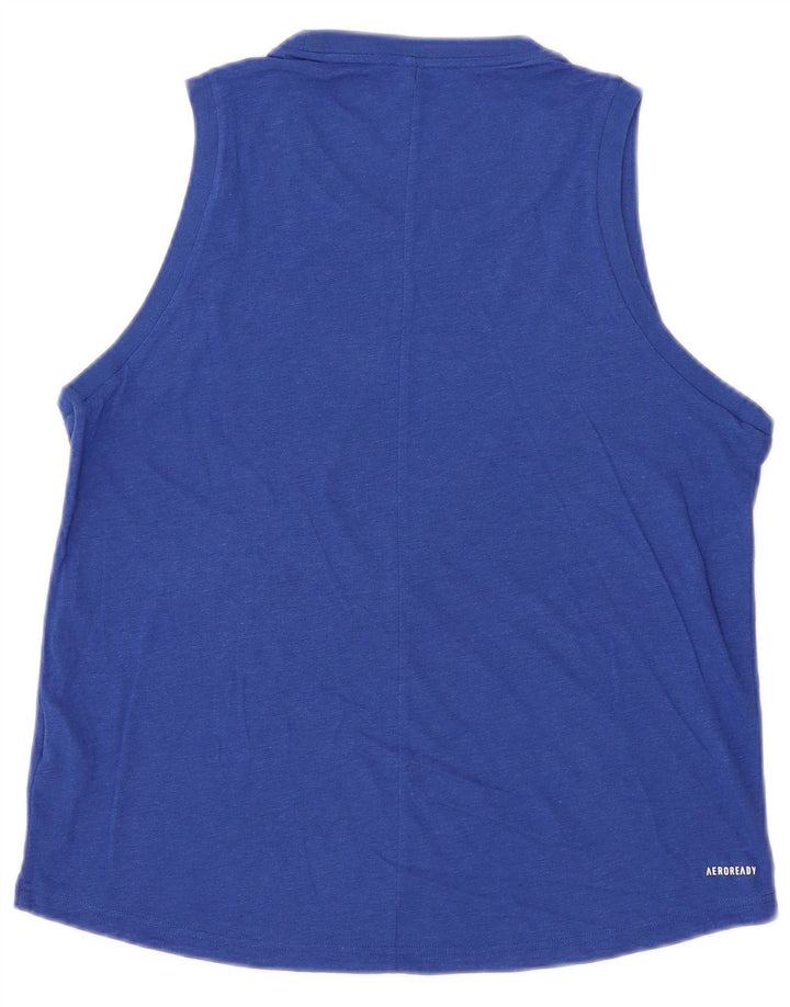 Adidas Mens Aeroready Vest Top UK 38/40 Médio Azul Poliéster