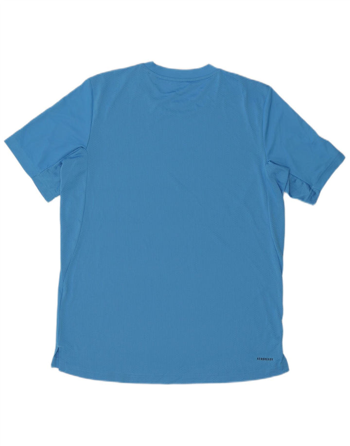 Camiseta Adidas Masculina Aeroready Regular Fit Top Azul Médio