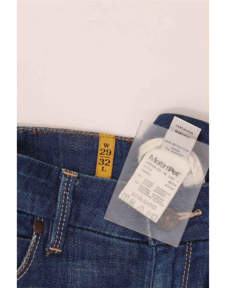 Meltin' Pot feminino Mika Slim Jeans W29 L32 algodão azul