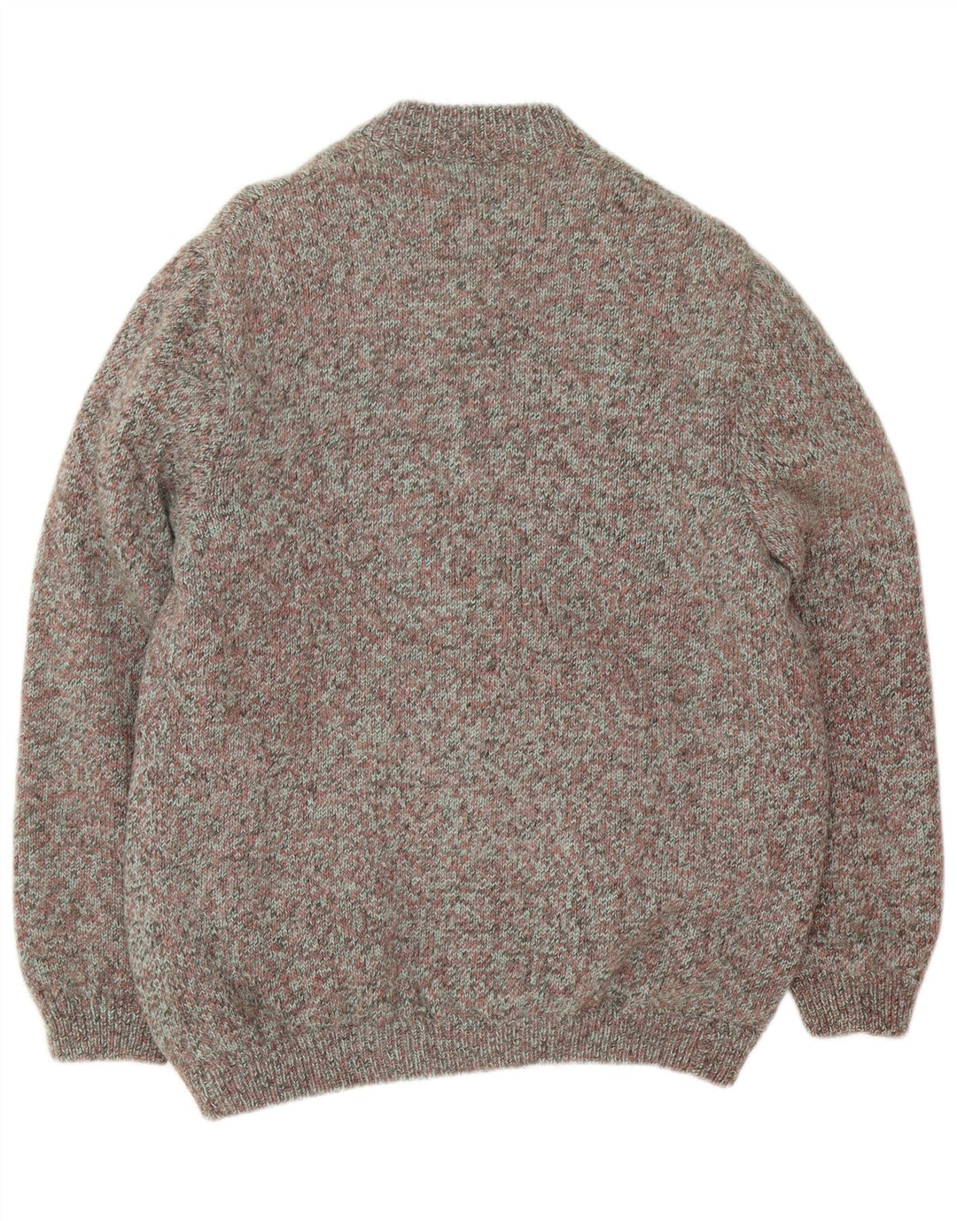 Suéter cardigã masculino vintage grande manchado multicolorido