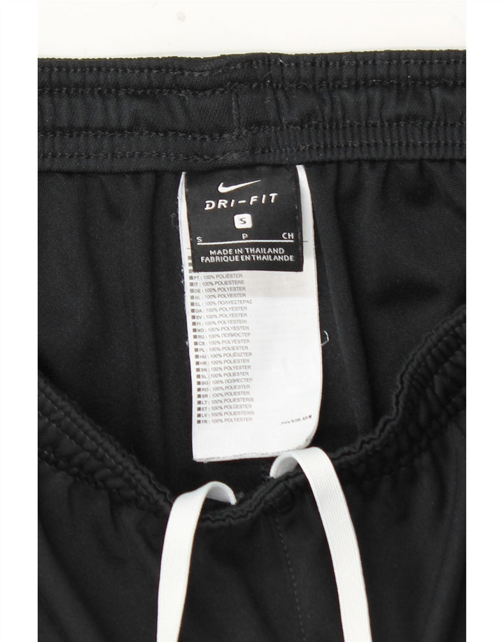 Calça de treino masculina NIKE Dri Fit pequena preta de poliéster