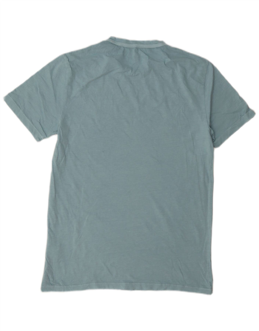 All Saints Mens Camiseta Regular Fit Top Médio Algodão Azul