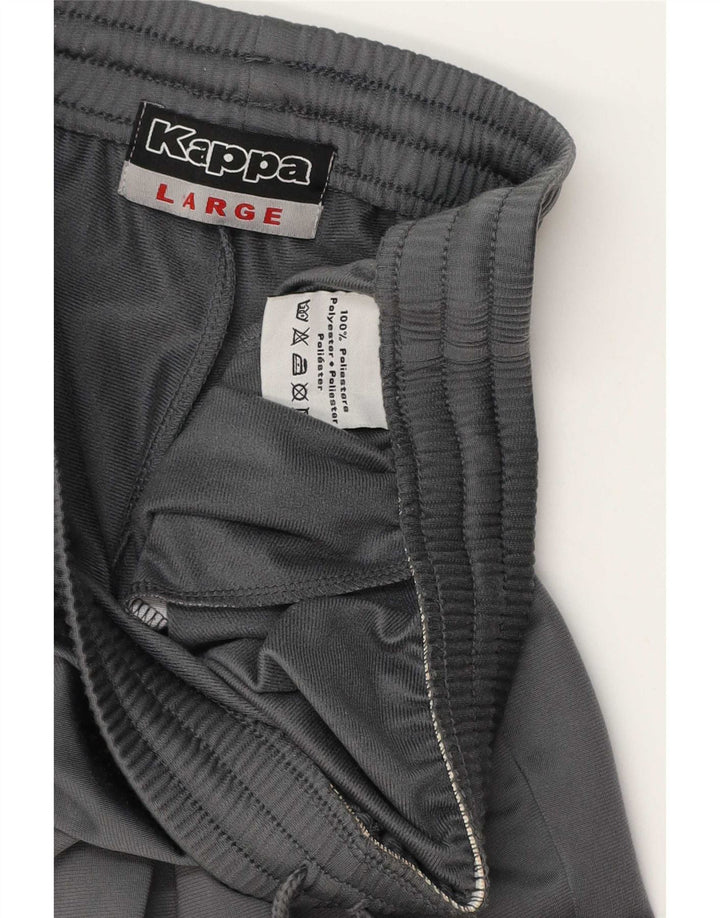 Calça de treino masculina Kappa grande poliéster cinza