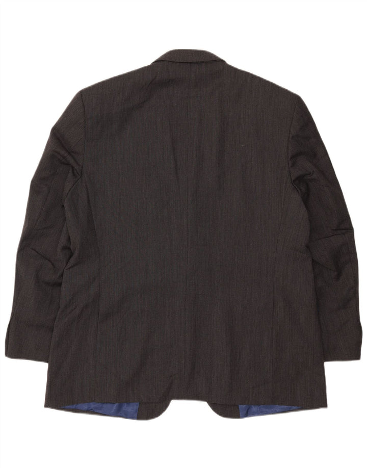 Jaqueta blazer masculina de 2 botões Marks & Spencer Reino Unido 44 2XL lã cinza