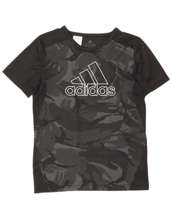 Camiseta Adidas Meninos Graphic Top 13-14 Anos Preta Geométrica Esportiva