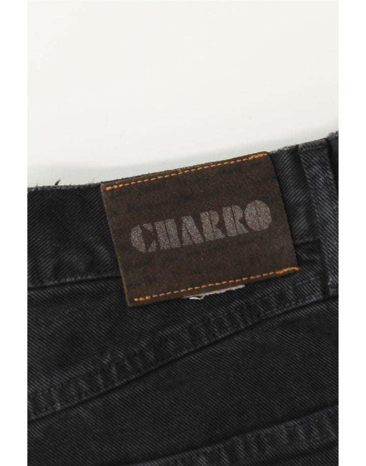Calça jeans feminina CHARRO tamanho 32 W32 L32 algodão preto